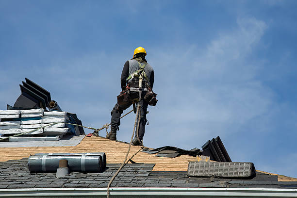 Professional Roofing technician working in Prudence Island, RI